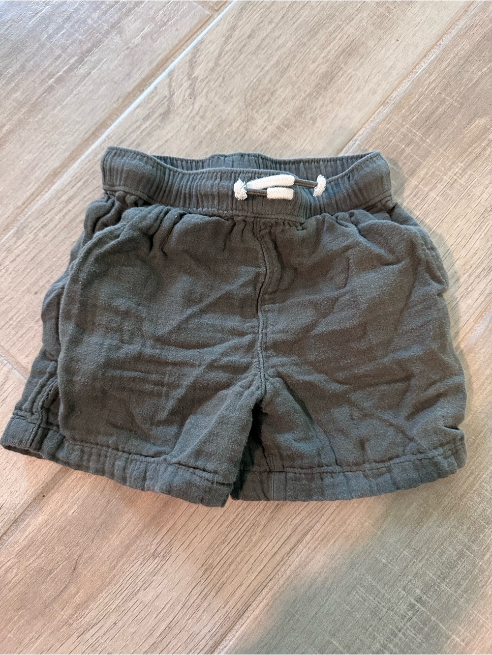 Easy-Peasy Toddler Olive Drawstring Pull-On Shorts